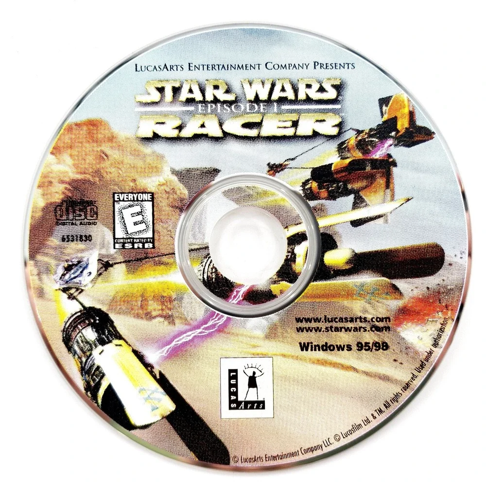 Star Wars: Episode I Racer & Rebel Assault II: Hidden Empire PC Mint Discs